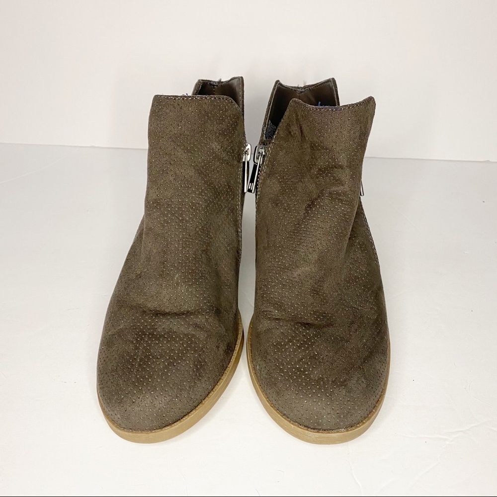 Universal Thread Double Zip Brown Ankle Booties - image 3